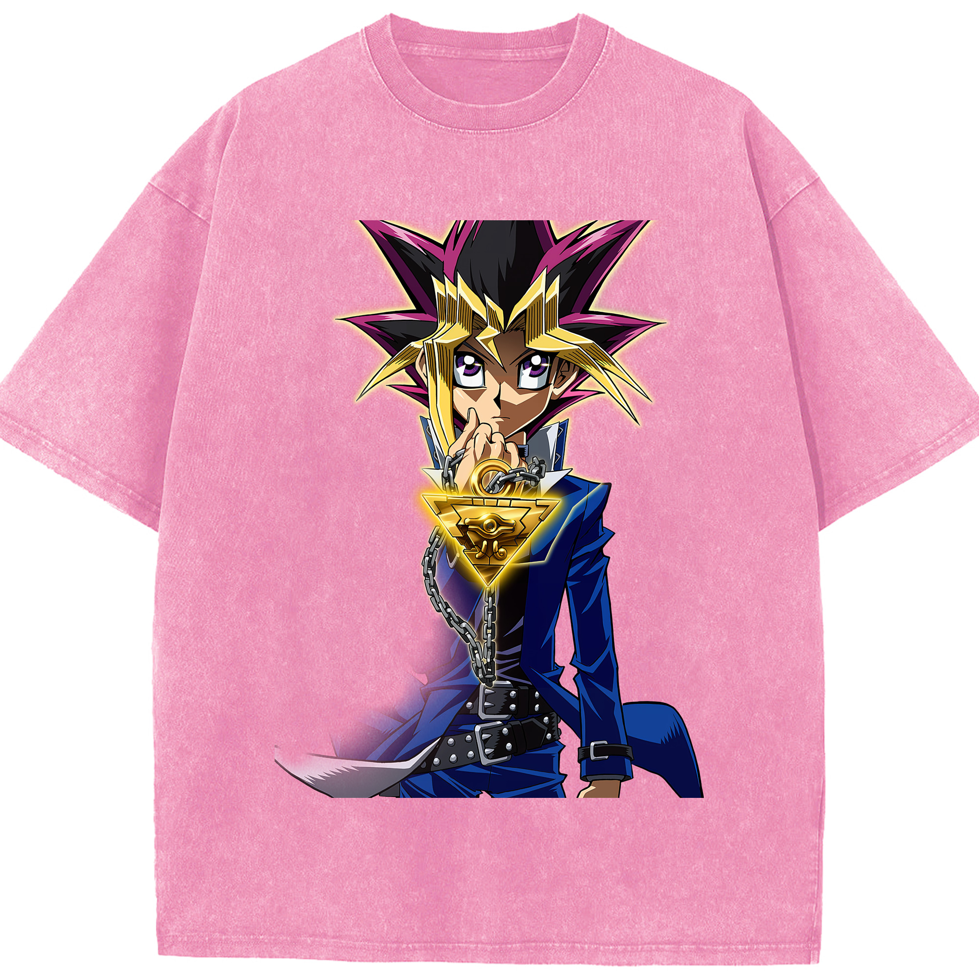 （画像用） 遊☆戯☆王 Yu-Gi-Oh! 綿100% ヴィンテージ風 半袖Tシャツ（フロントプリント）